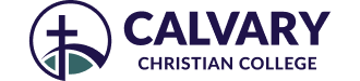 Calvary Christian College logo.