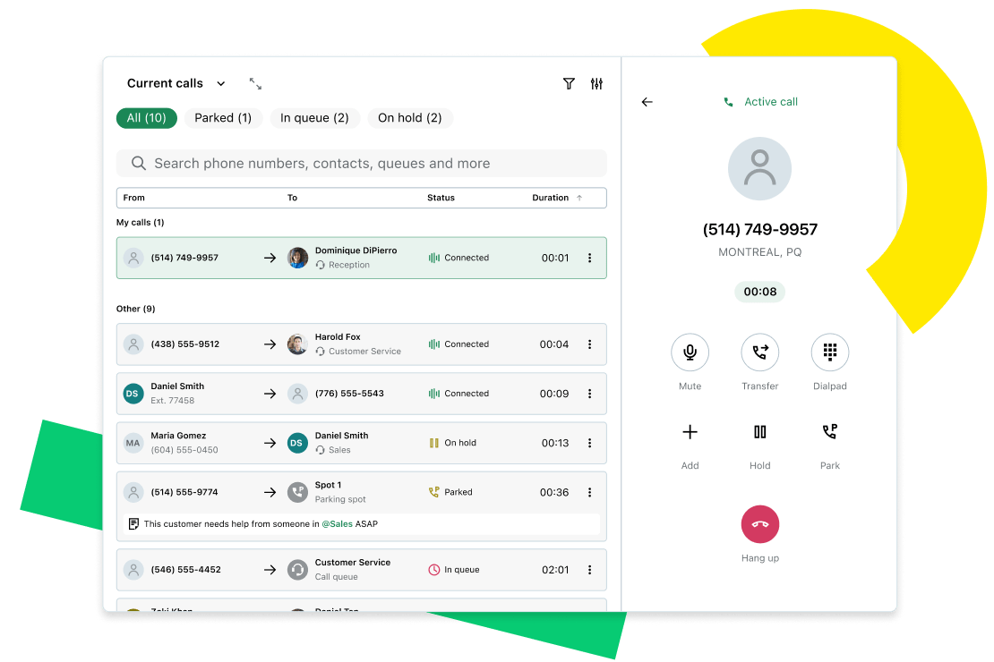 Anteprima delle funzionalità della Console per assistenti di GoTo per receptionist e operatori.