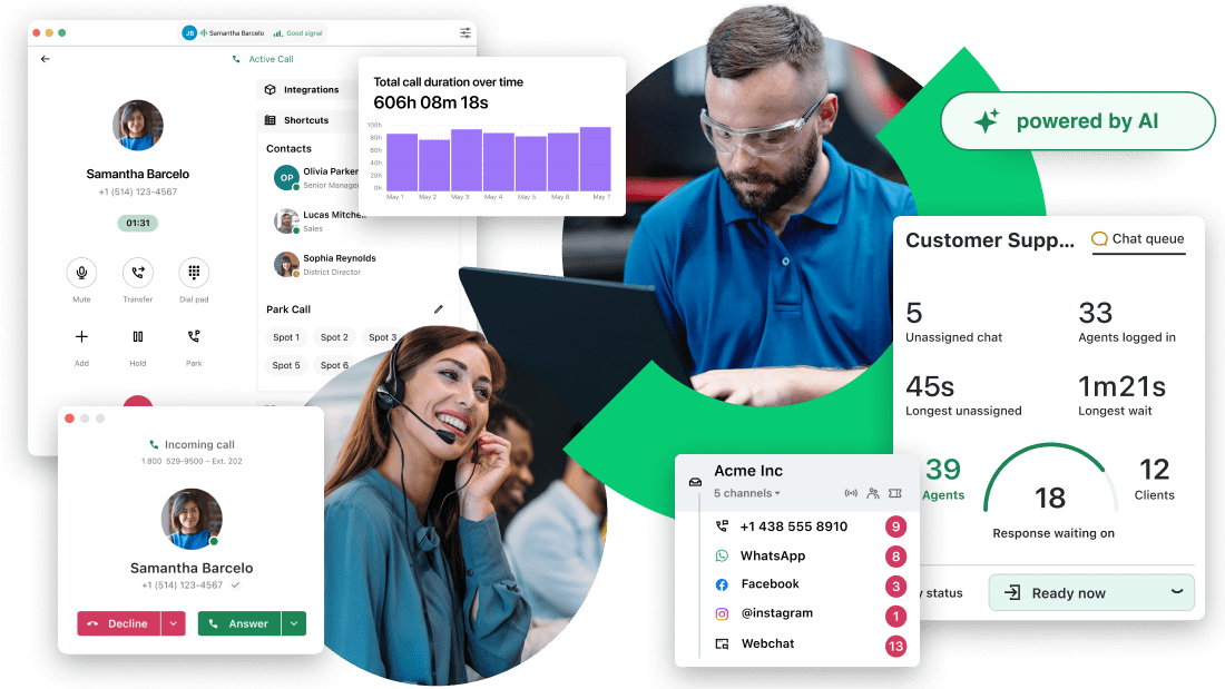 UI showing GoTo Connect for Enterprise