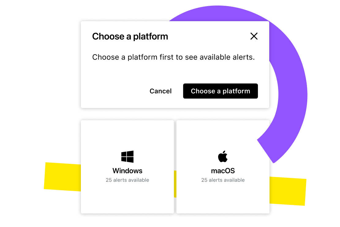 GoTo Resolve’s IT alerting feature with notification of available alerts by Windows or macOS.
