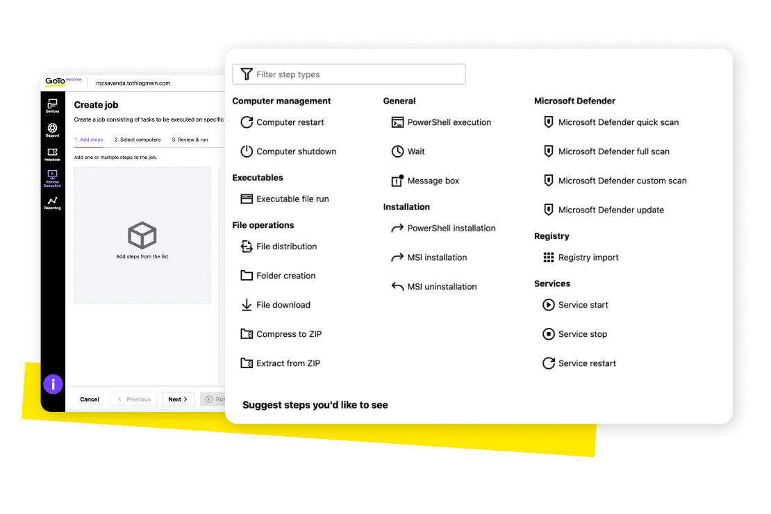 Save time and stay on track with remote deployments to user devices.