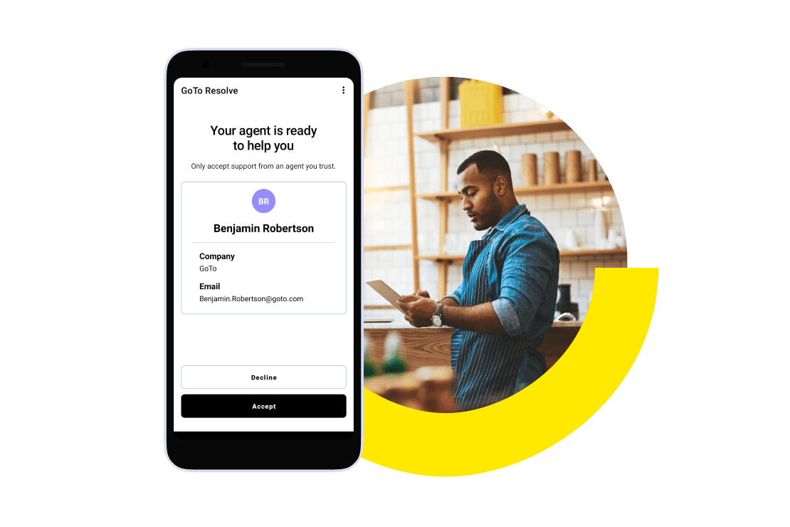 Os convites para sessões levam os usuários diretamente para a sessão de suporte, sem precisar inserir um código de sessão novamente.
