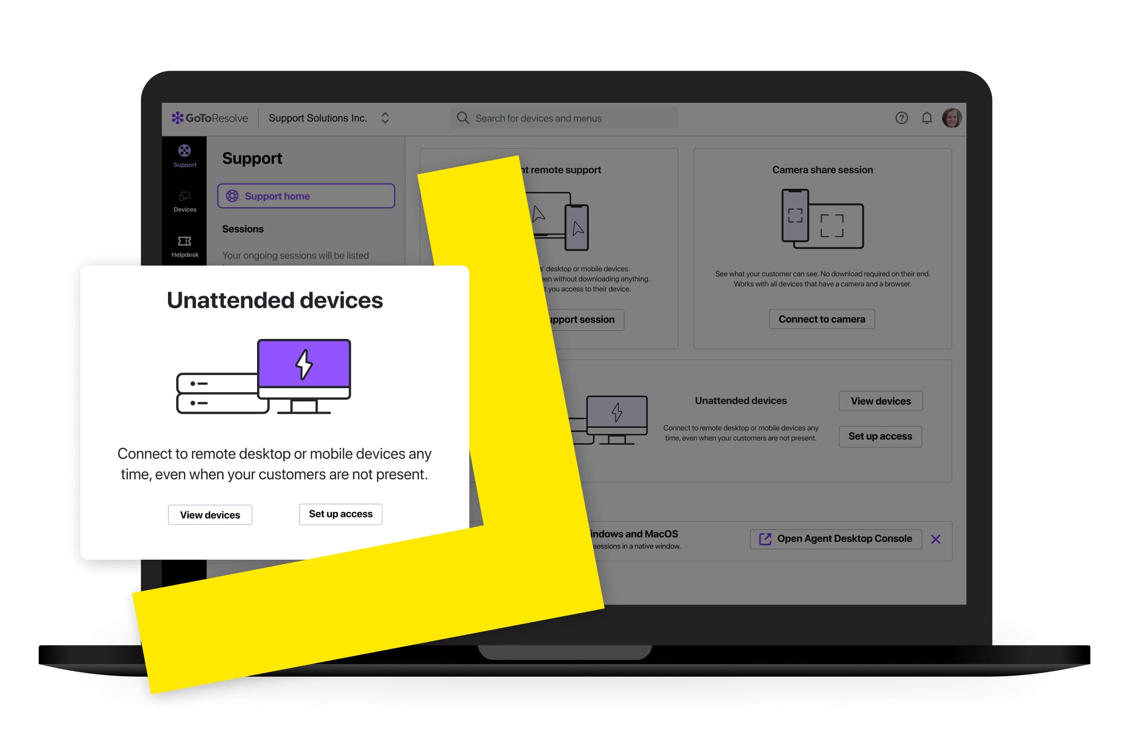 Avec l’exécution à distance de GoTo Resolve, l’automatisation de l’assistance informatique devient plus proactive.