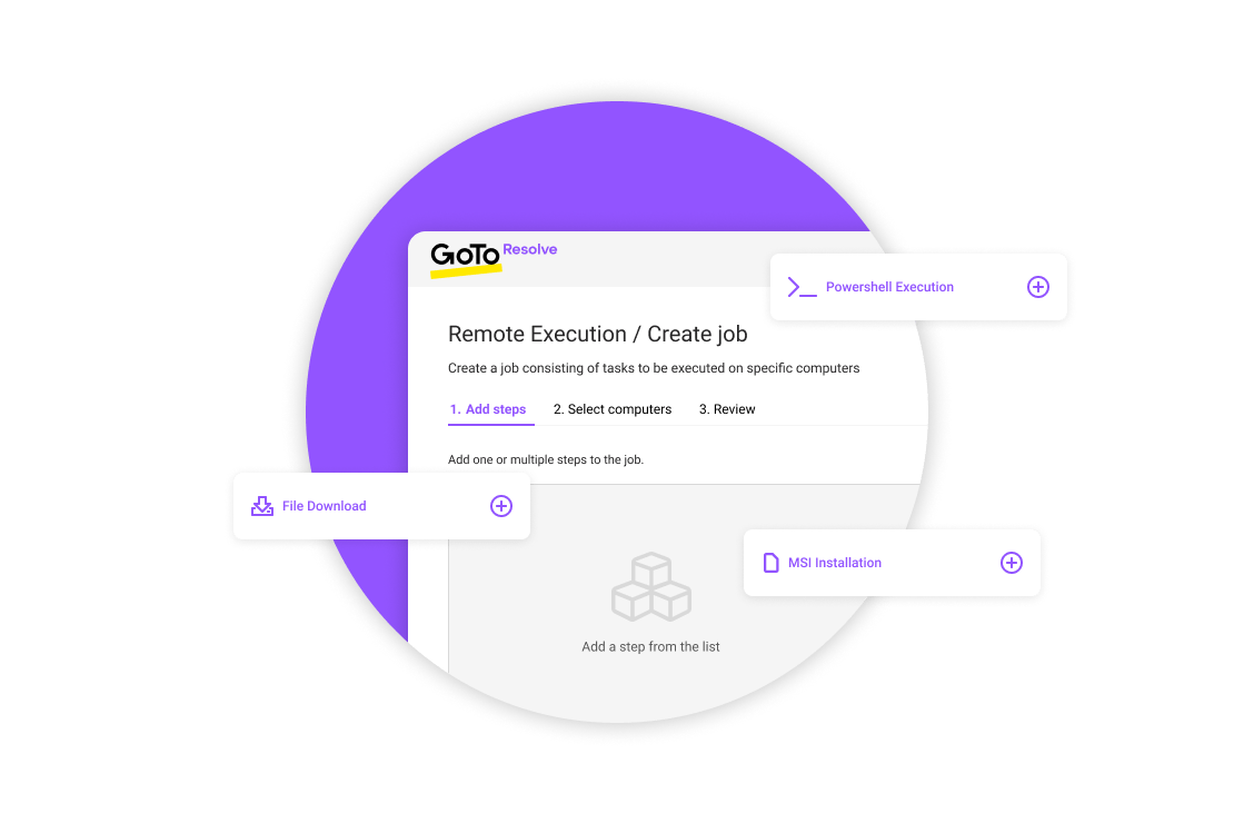 Now agents can take actions on deployed devices behind the scenes using background management Remote Terminal Access. A fully functional command prompt empowers agents to remotely handle virtually any administration task.