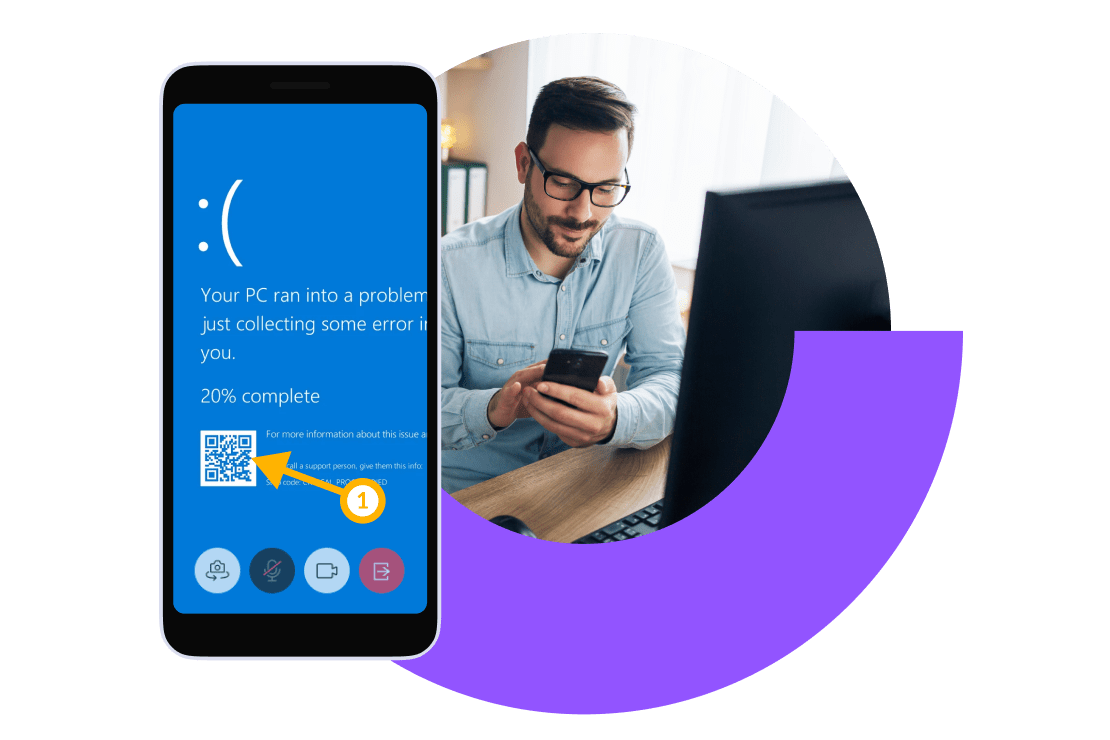 Ajoutez une dimension visuelle aux conversations téléphoniques ou chat et parvenez à des résolutions rapides.