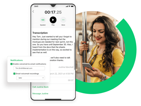 Collage showing a person on a support call, while also monitoring their call queue and waiting callers.