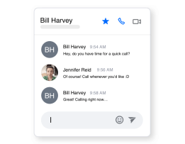 GoTo Connect's chat screen