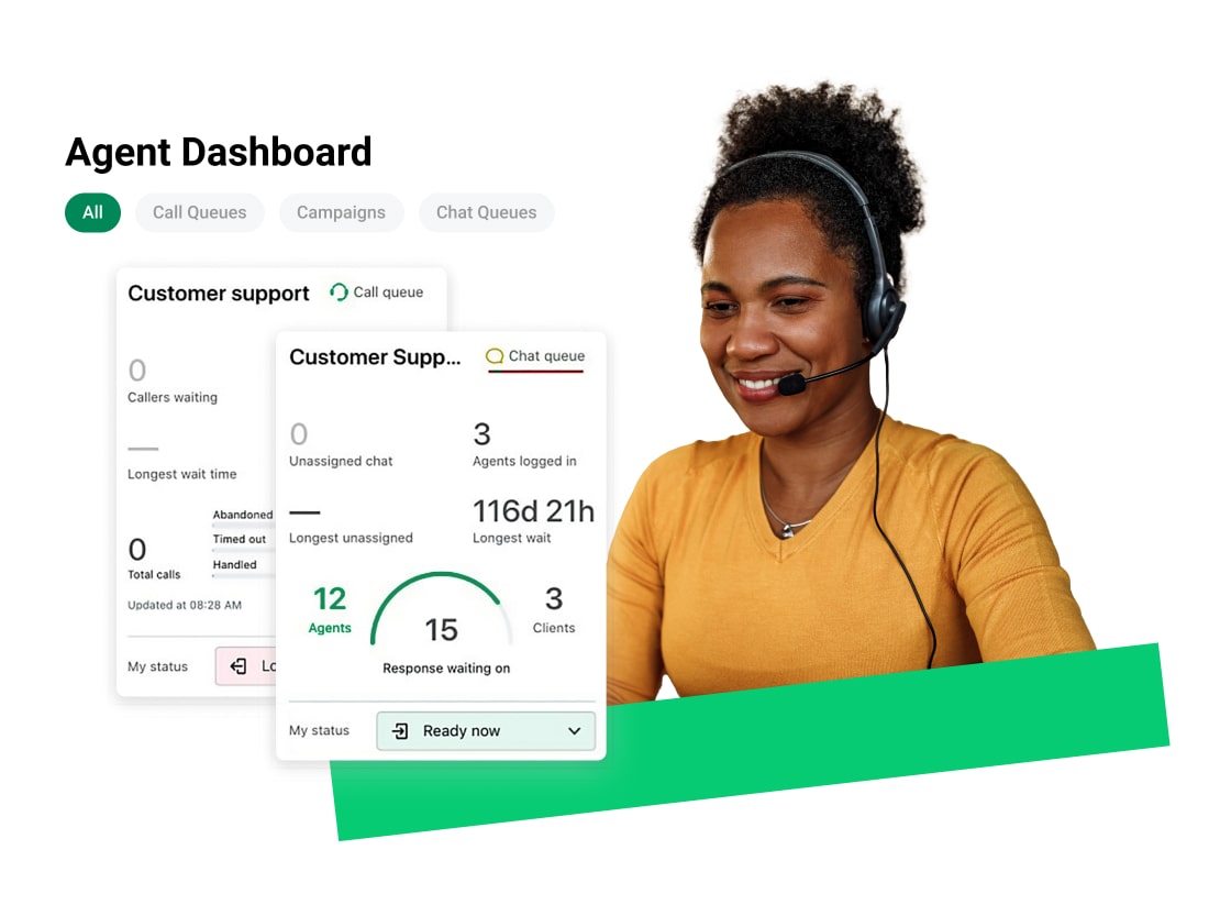 Collage showing how GoTo Contact makes admin easy for agents.