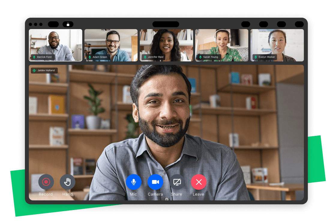 Interface van GoTo Meeting op een tablet.