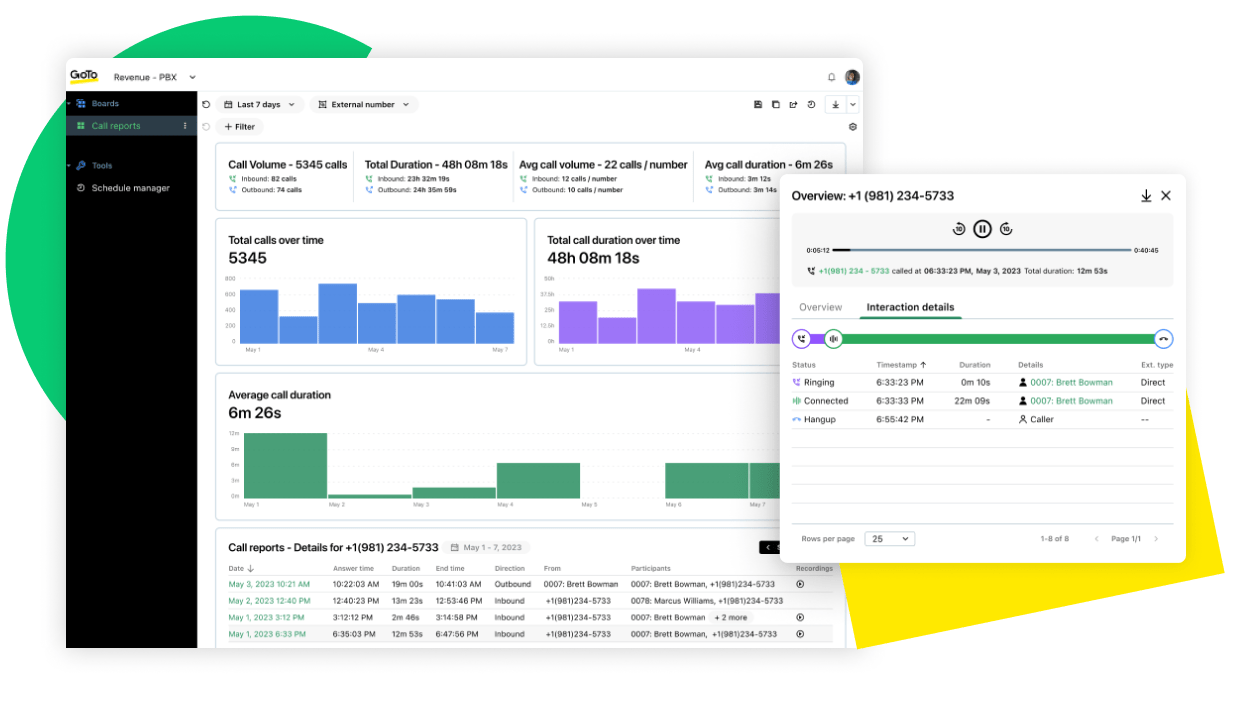 Captura de tela mostrando o painel de informações de desempenho e uma visão geral de detalhes de interações.