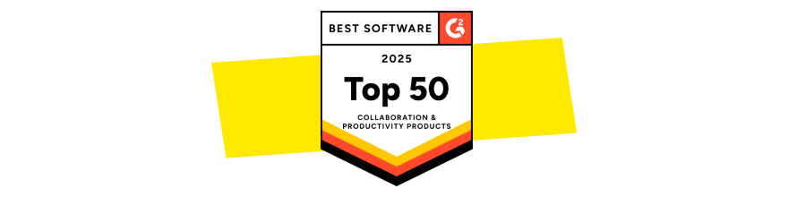 G2 Best Software Top 50 2025 badge