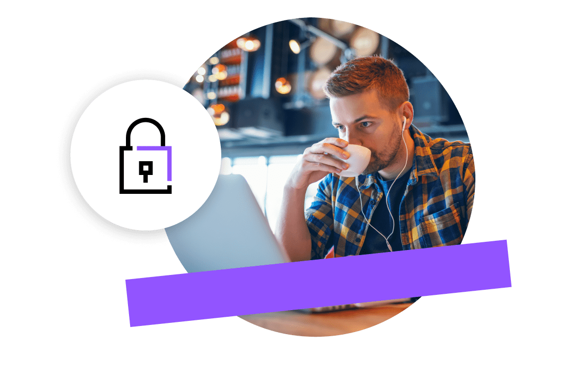 Man using GoTo Resolve’s remote control feature to securely work from home.