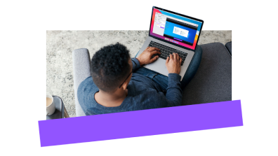 Remote work employee during an IT support session from their IT support team.